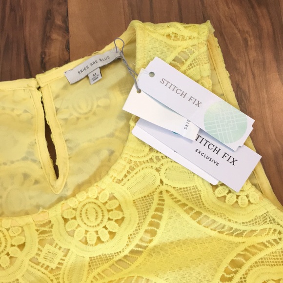 Skies Are Blue Tops - Skies Are Blue Stitch Fix Sunnie Lace Top Medium